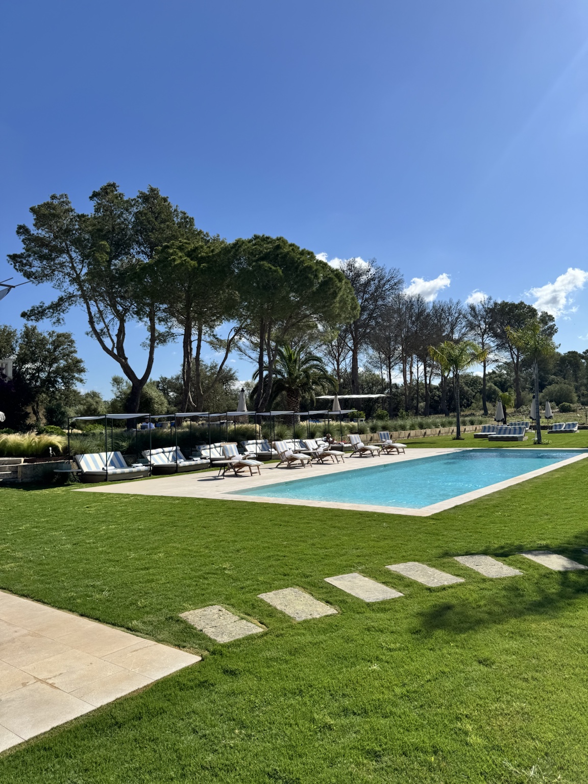 Boutique hotel pool and garden in Mallorca