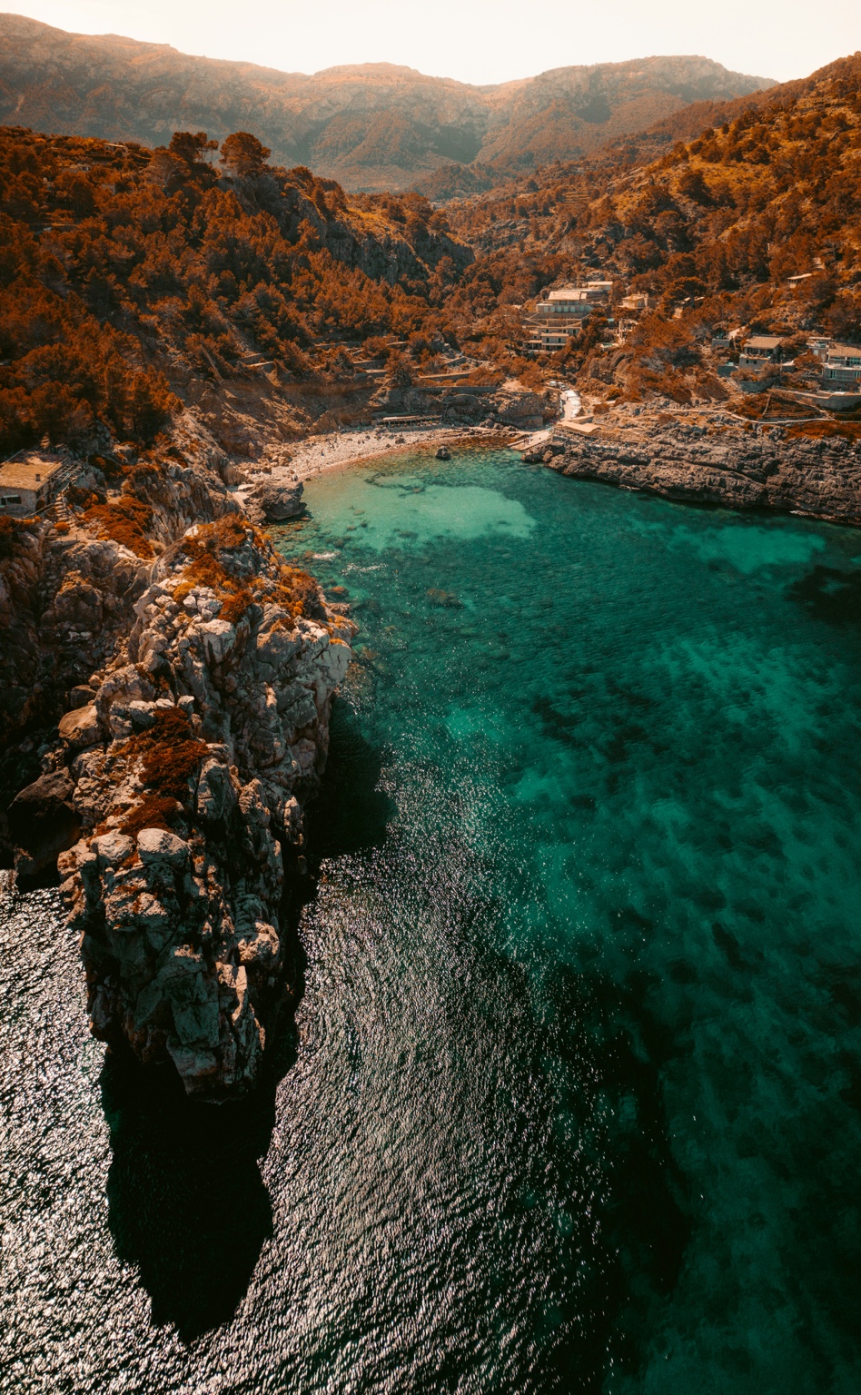 Dramatic Mallorca coastline near the Tramuntana mountains